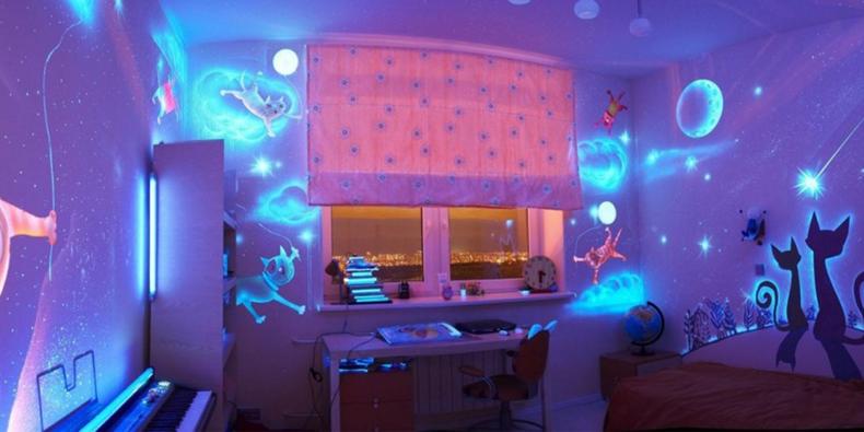 Pintura fluorescente para darle brillo a tu hogar